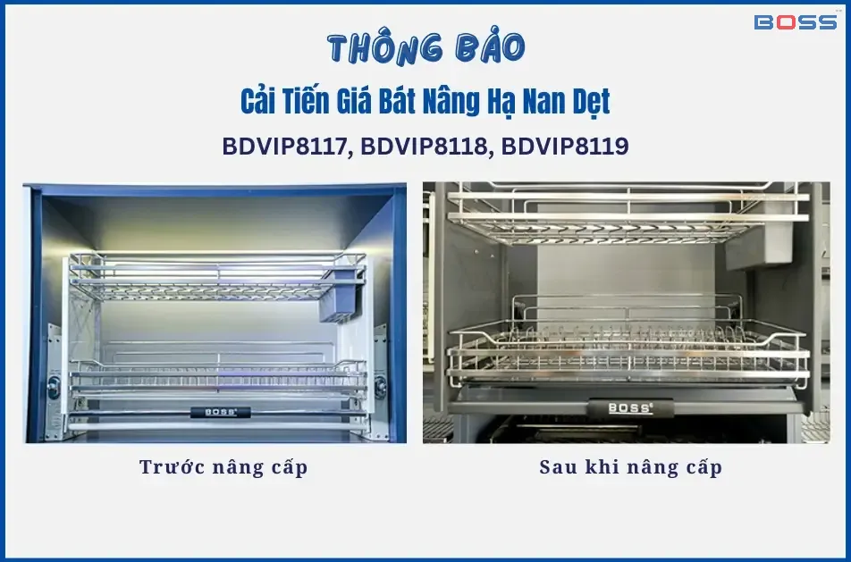 Boss thông Báo Cải Tiến Sản Phẩm Giá Bát Nâng Hạ Nan Dẹt