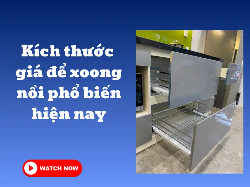 Kích thước giá để xoong nồi phổ biến hiện nay