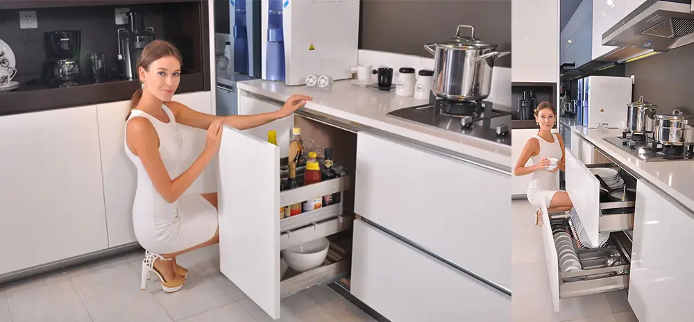 Cách bố trí các ngăn tủ bếp đơn giản mà gọn đẹp, tiện nghi