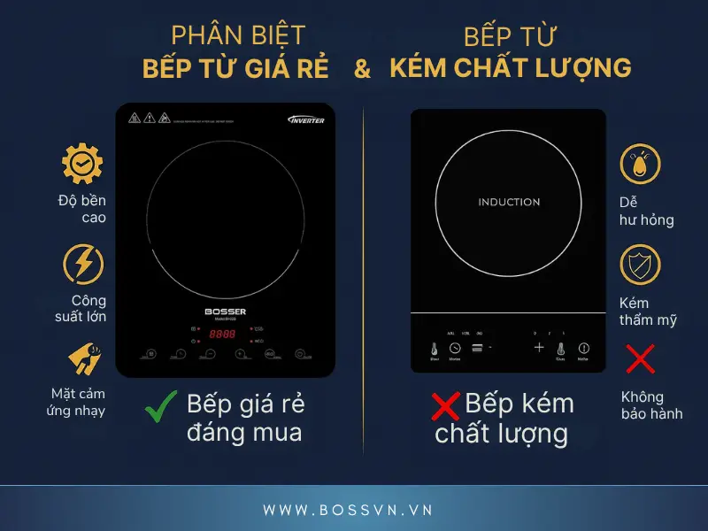 Phân biệt bếp từ giá rẻ và bếp từ kém chất lượng