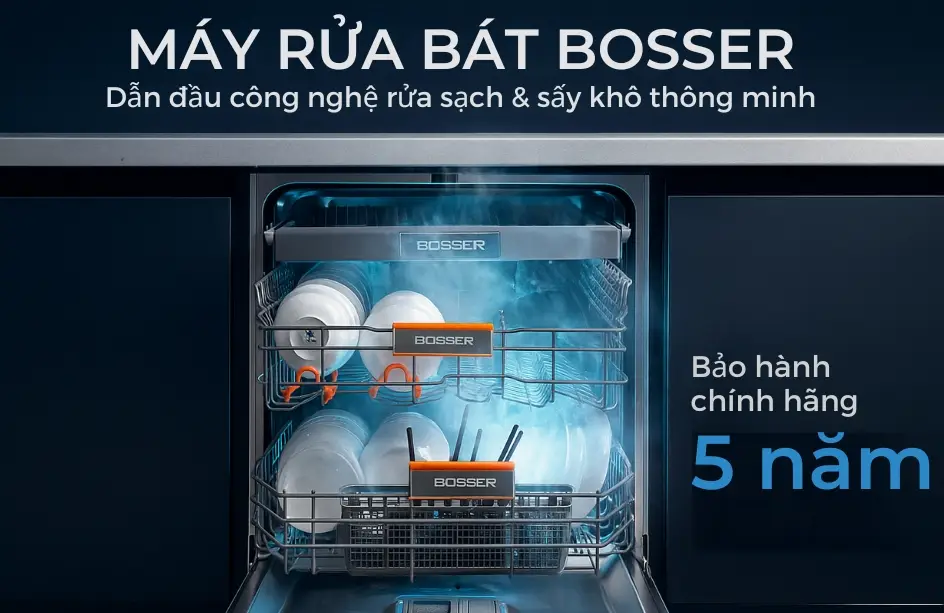 Ưu điểm của máy rửa bát Bosser