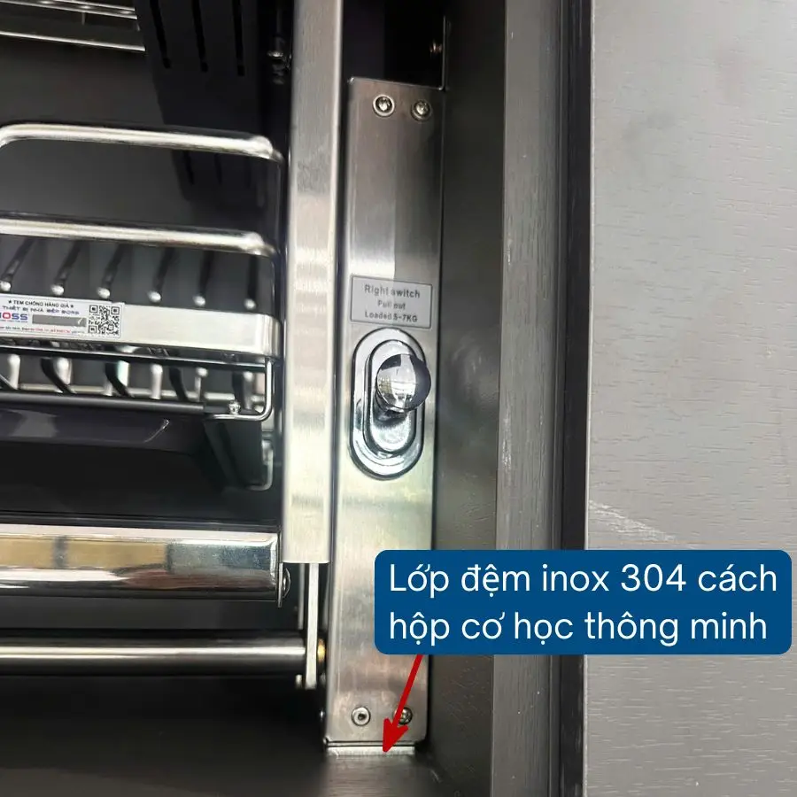 Lớp đệm inox 304 cách hộp cơ học thông minh