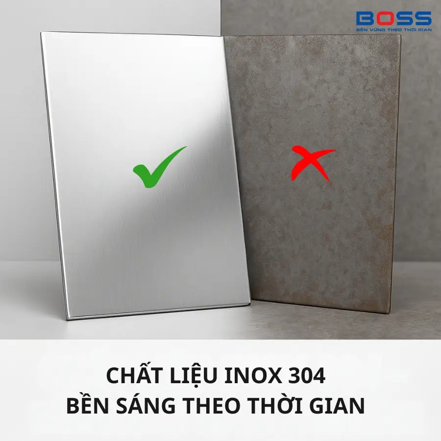 Nên lựa chọn chất liệu inox 304