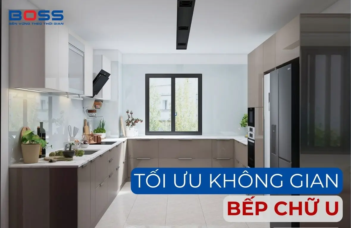 phụ kiện tủ bếp tối ưu không gian bếp chữ u