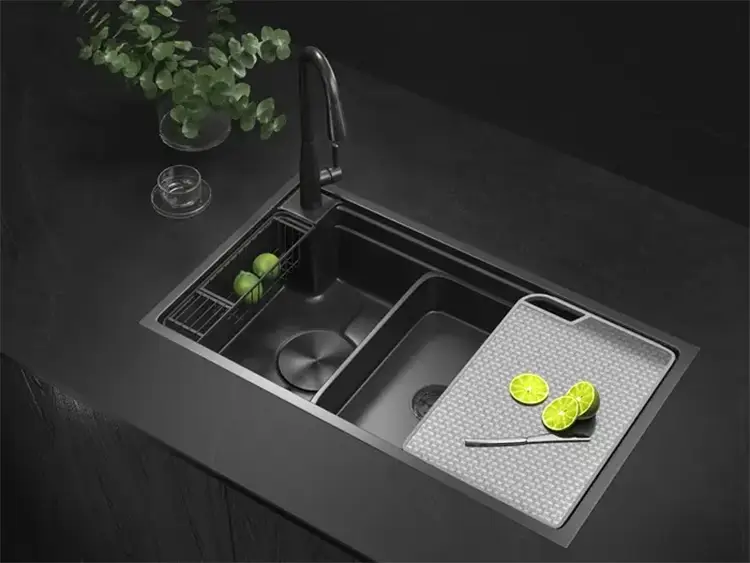 Chậu 1 hố âm bàn với chất liệu inox 304 bền bỉ