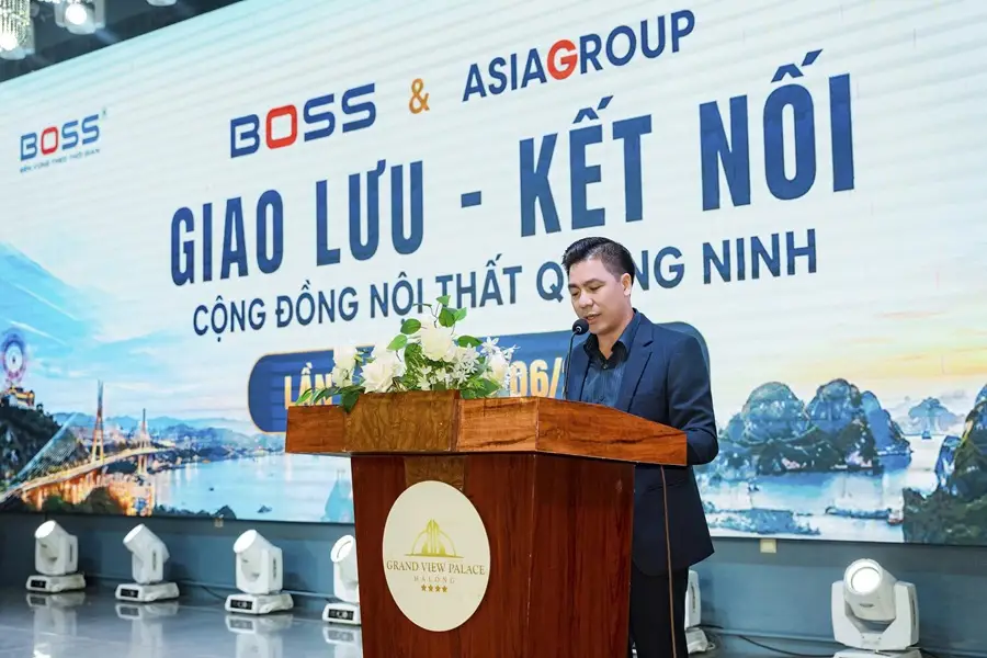 Đại diện BOSS - Ông Hoàng Vĩnh Hùng - Tổng giám đốc đại diện BOSS phát biểu