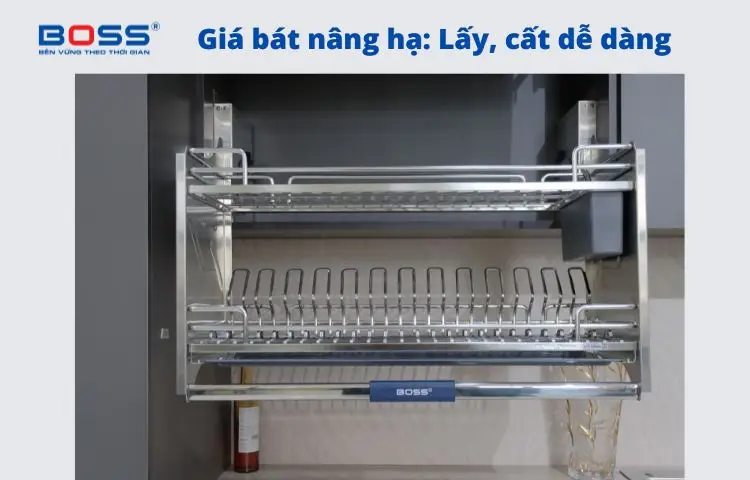 Giá bát nâng hạ lấy, cất dễ dàng