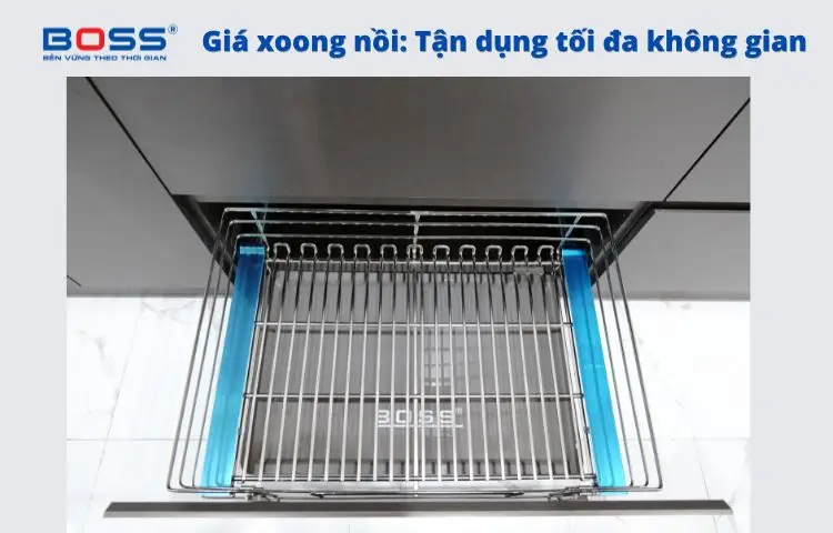 Giá xoong nồi tận dụng tối đa không gian