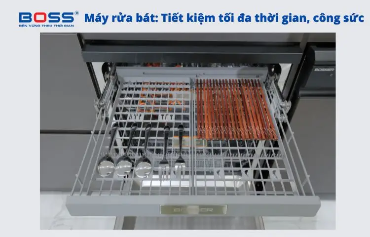 Máy rửa bát tiết kiệm tối đa thời gian, công sức