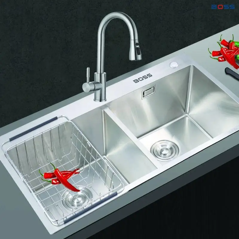 Chậu đúc 2 hố giúp phân chia 2 ngăn riêng biệt