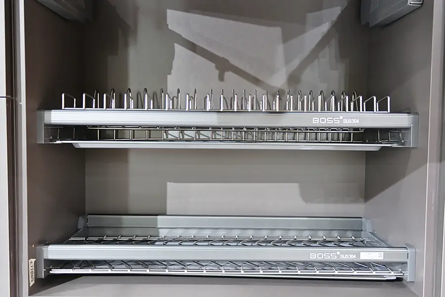 giá bát cố định inox 304 mờ 2 tầng