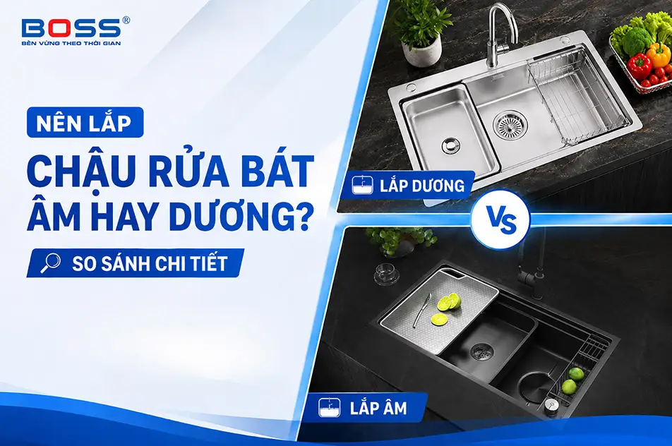 Nên lắp chậu rửa bát âm hay dương