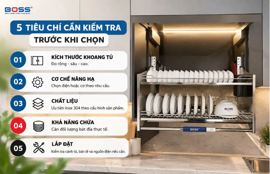 5 tiêu chí nên kiểm tra trước khi quyết định mua giá bát đĩa nâng hạ.