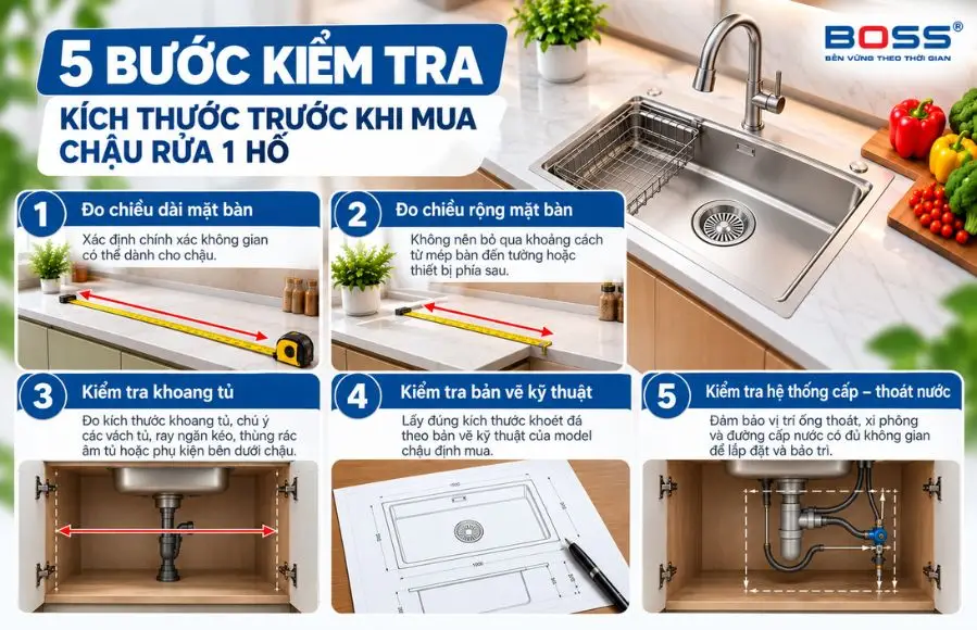 5 bước kiểm tra kích thước trước khi mua chậu